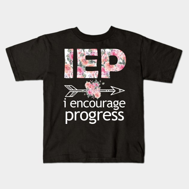 special education teacher shirt cheetah, iep i encourage progress, Flower Kids T-Shirt by Johner_Clerk_Design